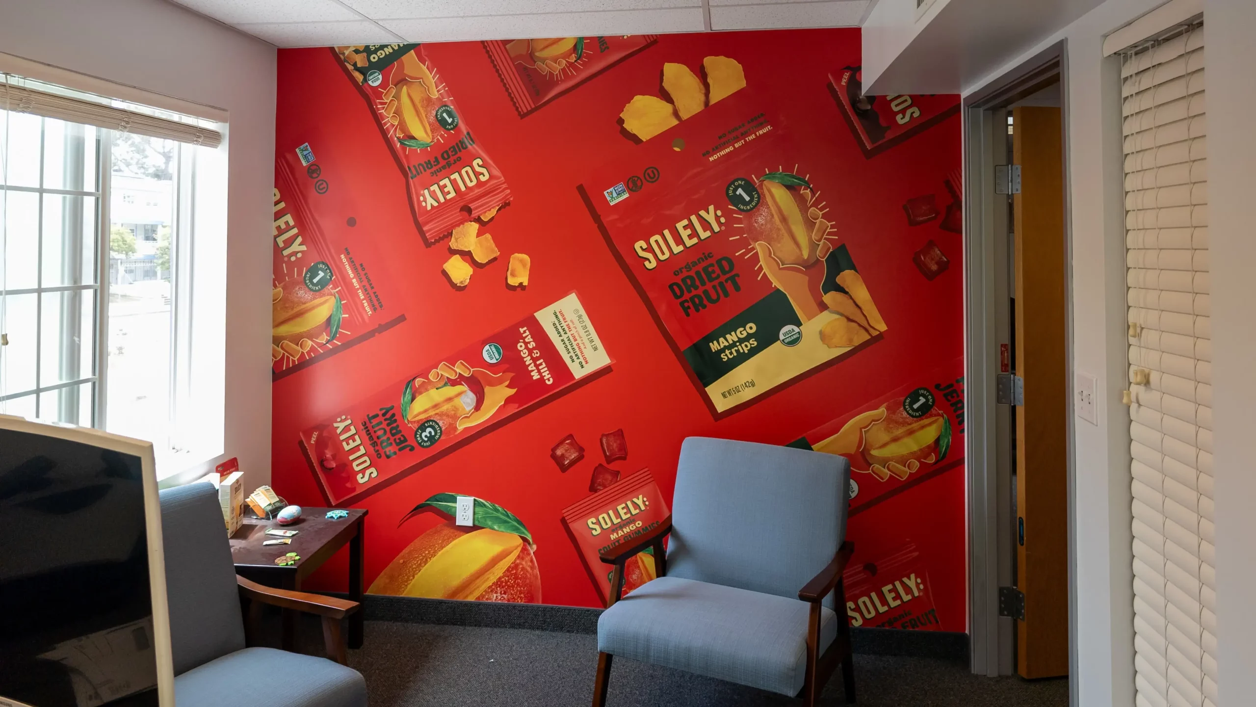 Stylish Red Wall Mural Wallpaper in San Marcos